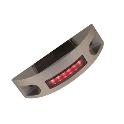 Solar Cast Aluminum Semi-circle Cat Eye Road Stud with Red LED Color and Long Lifespan