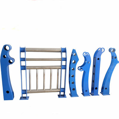 Outdoor Bridge Guardrail Barrier Customized Sand Casting Spraying Traffic Guard Rail
