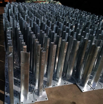 Hot-Dip Galvanized Highway Guardrail Flange Post for AASHTO M180 Outdoor Security
