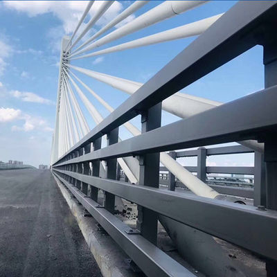 Outdoor Bridge Guardrail Barrier Customized Sand Casting Spraying Traffic Guard Rail
