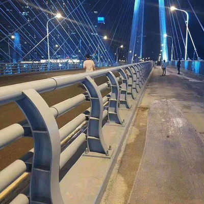 Outdoor Bridge Guardrail Barrier Customized Sand Casting Spraying Traffic Guard Rail