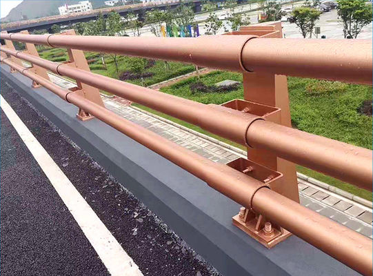 Hot Dipped Galvanized Steel Composite Bridge Guardrail For ISO9001 2008 Certification