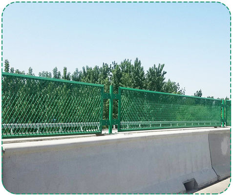 Flattened Expanded Metal Wire Mesh Fence For Road Anti-Glare Bridge Anti-Glare Mesh