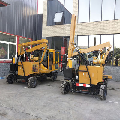 CE Highway Guardrail Pile Driver Machine Hydrualic For Drilling