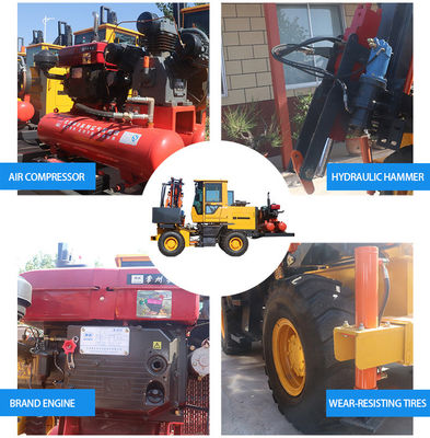 CE Highway Guardrail Pile Driver Machine Hydrualic For Drilling