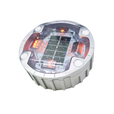 Road Cone Sign Aluminum LED Solar Road Stud with High Reflection and 30T Resistance