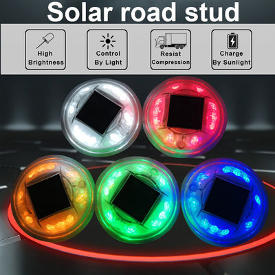 Road Cone Sign Aluminum LED Solar Road Stud with High Reflection and 30T Resistance