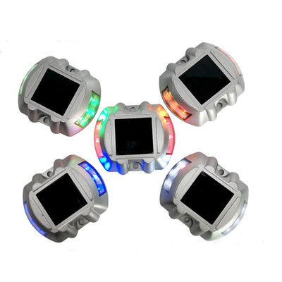 Aluminium PC Solar Road Stud with Red LED Reflector and Solar Charging Capability
