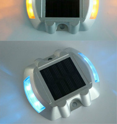 Aluminium PC Solar Road Stud with Red LED Reflector and Solar Charging Capability
