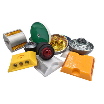 Aluminium PC Solar Road Stud with Red LED Reflector and Solar Charging Capability