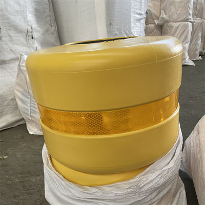 Highway Anticollision Proof Yellow EVA Barrier Roller Barrels with Reflective Stripes