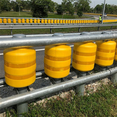 Hot Dipped Galvanized EVA Roller Barrels Anti-Corrosion Rolling Guard Rails For Road
