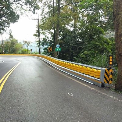 Hot Dipped Galvanized EVA Roller Barrels Anti-Corrosion Rolling Guard Rails For Road