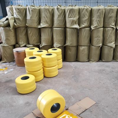 PU Foam Plastic Roller Barrels Design Yellow Color Roadside Roller Crash Barrier