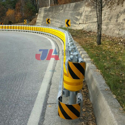 Save Volume Roadway Safety Rolling Guardrail Anti Collision Highway Guardrail Roller Crash Barrier