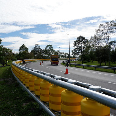 CE Standard Rotary Guardrail EVA Anti Climb Roller Barrier for Roadway Safety Yellow
