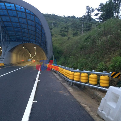 Galvanized Powder Coated Road Safety Barrier with Stainless Steel Frame and Rollers