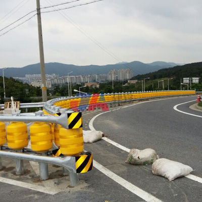 Galvanized Powder Coated Road Safety Barrier with Stainless Steel Frame and Rollers