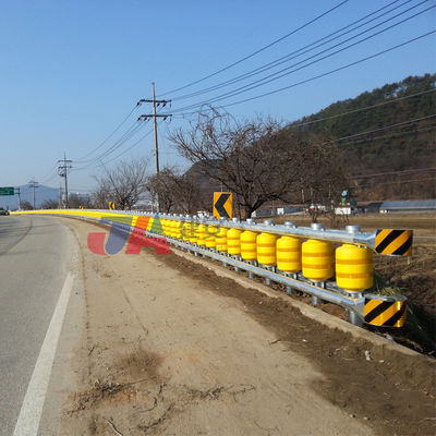 Roadway Safety Yellow EVA Rotary Barrier Anti-Corrosion Guardrails With Standards