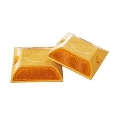 Road Safety Reflective Tape Square Road Stud with Yellow LED Color and 10cm-25cm Size