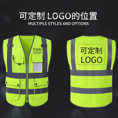 Customized Logo Accepted 100% Polyester Led Flash Light Reflective Safety Vest For Running S-5XL
