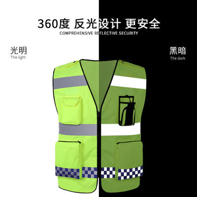 Customized Logo Accepted 100% Polyester Led Flash Light Reflective Safety Vest For Running S-5XL