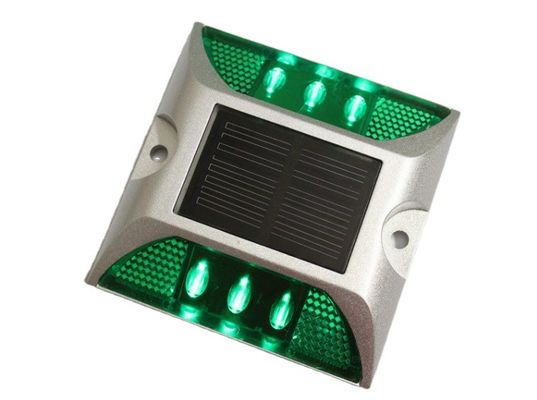 Square Road Stud with Solar LED Light White Yellow Red Blue Green Warning Road Cone