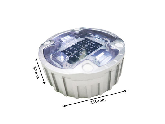 Embedded Solar Road Stud with Aluminum and LED Warning in Red Blue Yellow White Green