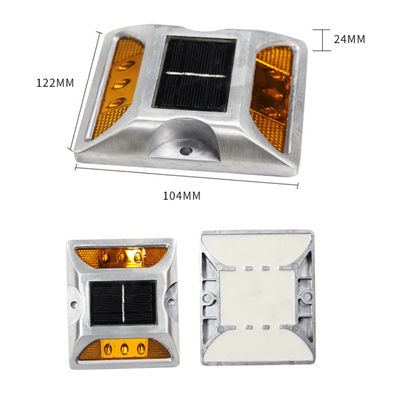 Double Sides Cat Eyes Solar Road Stud Made Of Aluminium PC In Red Shade Design
