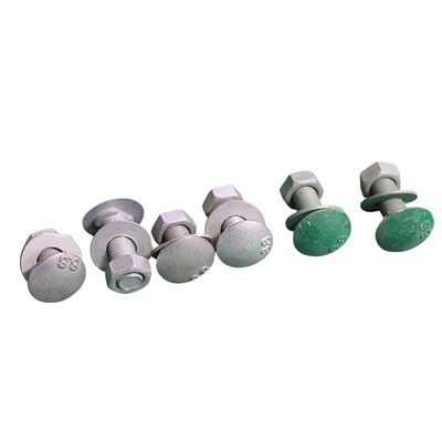 Q235 Q345 Roadway Safety Hot Dip Galvanized Powder Coated Bolt And Nut for Highway Guardrail