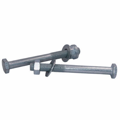 Customized Hot Dip Galvanized Hex Steel Highway Guardrail Bolt And Nut And Washer