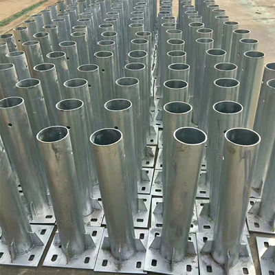 Galvanized and Powder Coated Metal Highway Guardrail Round Post for Traffic Safety