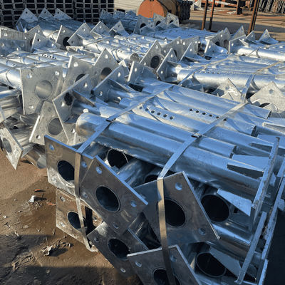 Galvanized and Powder Coated Metal Highway Guardrail Round Post for Traffic Safety