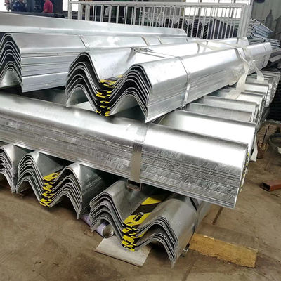 Powder Coated Galvanized Steel Highway Guardrail with Fishtail Terminal End Exported to Angola