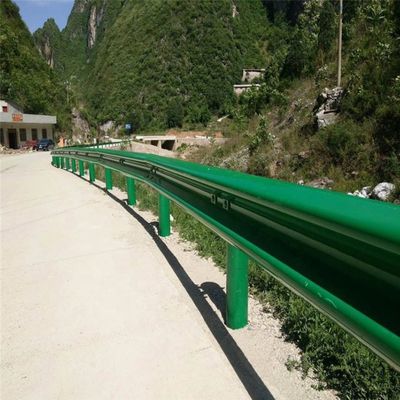 Powder Coated Galvanized Steel Highway Guardrail with Fishtail Terminal End Exported to Angola