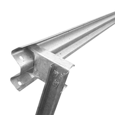 Corrugated W Beam Steel Highway Guardrail with Trapezoid Spacer Block and Customized Color