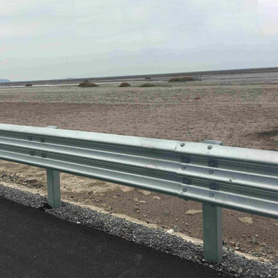 Galvanized W Beam Highway Guardrail with U Spacer Block For Roadside Protection System