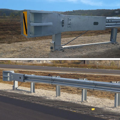 Hot Dippe Galvanized Thire Beam Highway Guardrail with Steel SKT Terminal End Exported to Africa