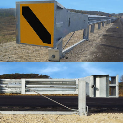 Hot Dippe Galvanized Thire Beam Highway Guardrail with Steel SKT Terminal End Exported to Africa