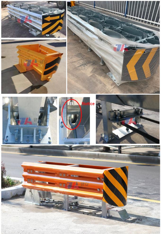 Galvanized Powder Coated Anti Corrosion Highway Crash Cushions Barrier