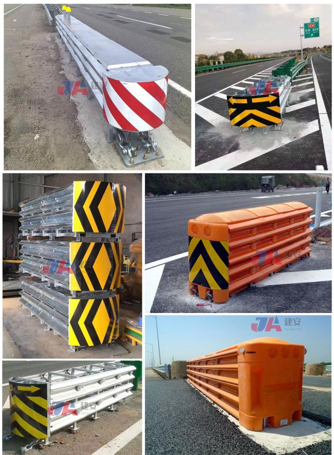 Galvanized Powder Coated Anti Corrosion Highway Crash Cushions Barrier